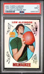 2001-02 Topps Chrome Kareem Abdul-Jabbar Reprints Refractors #1 Lew Alcindor PSA 9 | Eastridge Sports Cards