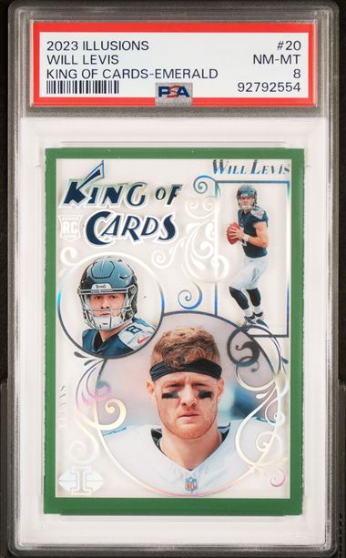 2023 Panini Illusions King of Cards Emerald #20 Will Levis PSA 8 (Rookie) | Eastridge Sports Cards