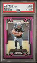 2023 Panini Prizm Purple Prizm #361 Michael Mayer #040/125 PSA 10 (Rookie) | Eastridge Sports Cards