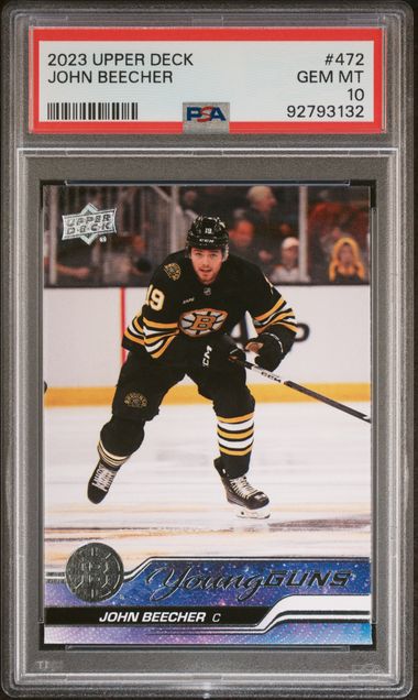 2023-24 Upper Deck #472 John Beecher PSA 10 (Rookie) | Eastridge Sports Cards