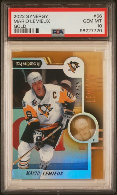 2022-23 Synergy Gold #66 Mario Lemieux #02/25 PSA 10 | Eastridge Sports Cards