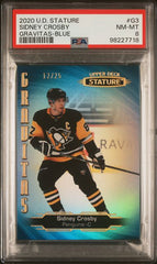 2020-21 Upper Deck Stature Gravitas Blue #G3 Sidney Crosby #12/25 PSA 8 | Eastridge Sports Cards