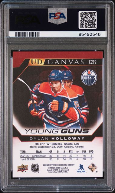 2022-23 Upper Deck UD Canvas #C219 Dylan Holloway PSA 10 (Rookie) | Eastridge Sports Cards