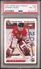 1991-92 Upper Deck French #335 Dominik Hasek PSA 8 (Rookie) | Eastridge Sports Cards