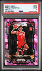 2023-24 Panini Prizm Pink Ice #150 Amen Thompson PSA 9 (Rookie) | Eastridge Sports Cards