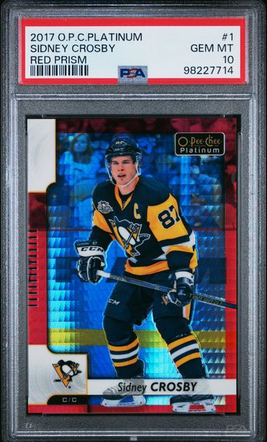 2017-18 O-Pee-Chee Platinum Red Prism #1 Sidney Crosby #139/199 PSA 10 | Eastridge Sports Cards