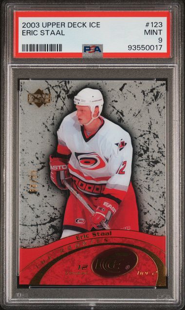 2003-04 Upper Deck Ice #123 Eric Staal #88/99 PSA 9 (Rookie) | Eastridge Sports Cards