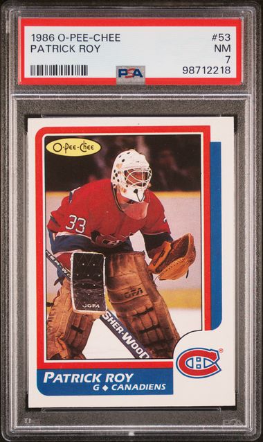 1986-87 O-Pee-Chee #53 Patrick Roy PSA 7 (Rookie) | Eastridge Sports Cards