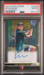 2024 Topps Chrome Tennis Autographs #TCAKNI Kei Nishikori PSA 10 | Eastridge Sports Cards