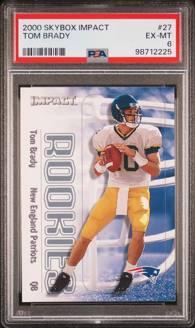 2000 Skybox Impact #27 Tom Brady PSA 6 (Rookie) | Eastridge Sports Cards