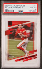 2021 Clearly Donruss Red #21 Patrick Mahomes II #17/49 PSA 10 | Eastridge Sports Cards