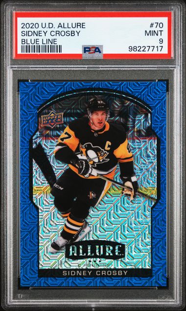 2020-21 Upper Deck Allure Blue Line #70 Sidney Crosby #25/35 PSA 9 | Eastridge Sports Cards