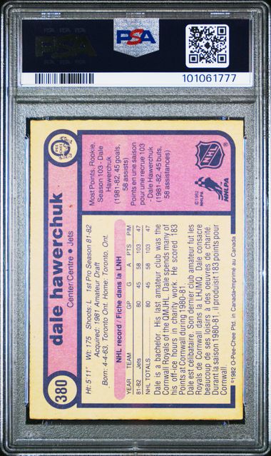 1982-83 O-Pee-Chee #380 Dale Hawerchuk PSA 4 (Rookie) | Eastridge Sports Cards