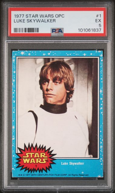 1977 O-Pee-Chee Star Wars #1 Luke Skywalker PSA 5 | Eastridge Sports Cards