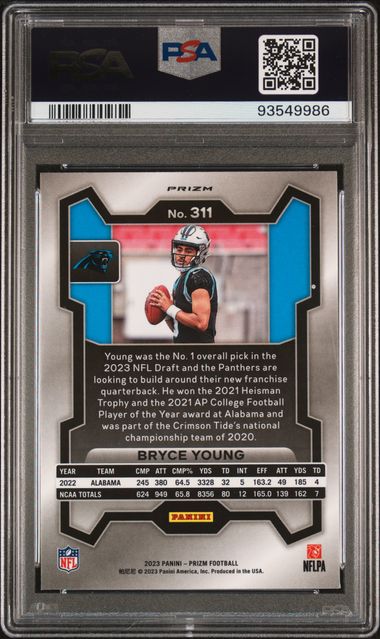 2023 Panini Prizm Lazer Prizm #311 Bryce Young PSA 10 (Rookie) | Eastridge Sports Cards