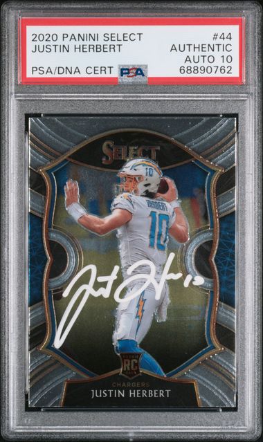 2020 Select #44 Justin Herbert PSA Authentic (Auto Grade 10) (Rookie) | Eastridge Sports Cards