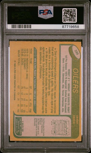 1980-81 O-Pee-Chee #289 Mark Messier PSA 6 (Rookie) | Eastridge Sports Cards