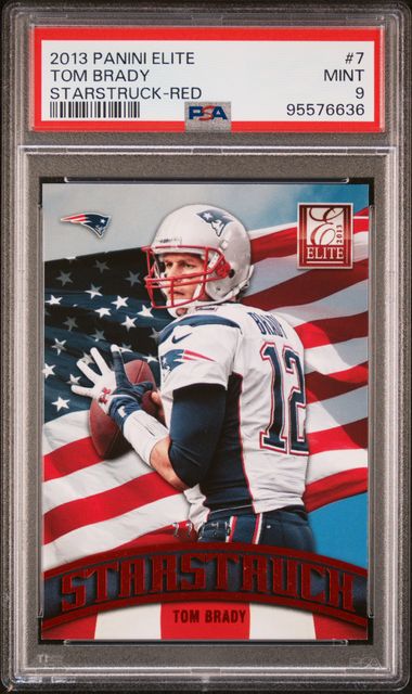 2013 Elite Starstruck Red #7 Tom Brady #22/25 PSA 9 | Eastridge Sports Cards