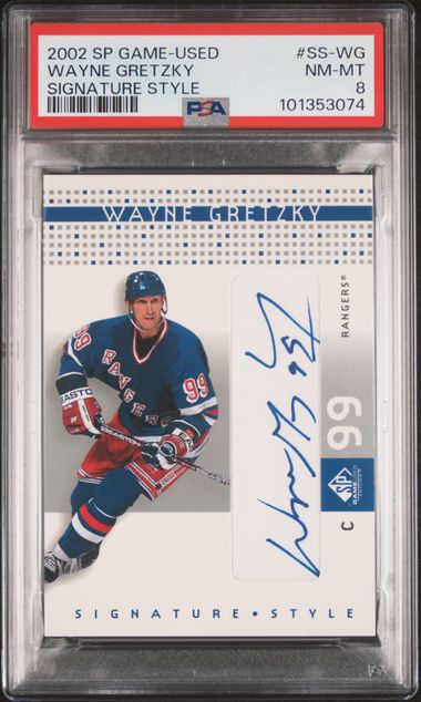 2002-03 SP Game Used Signature Style #SS-WG Wayne Gretzky PSA 8 | Eastridge Sports Cards