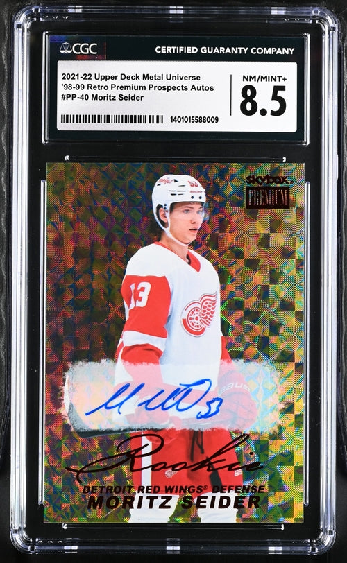 2021-22 Metal Universe Skybox Premium Prospects '98-99 Retro Autographs #PP40 Moritz Seider CGC 8.5 (Auto 10) (Rookie) | Eastridge Sports Cards