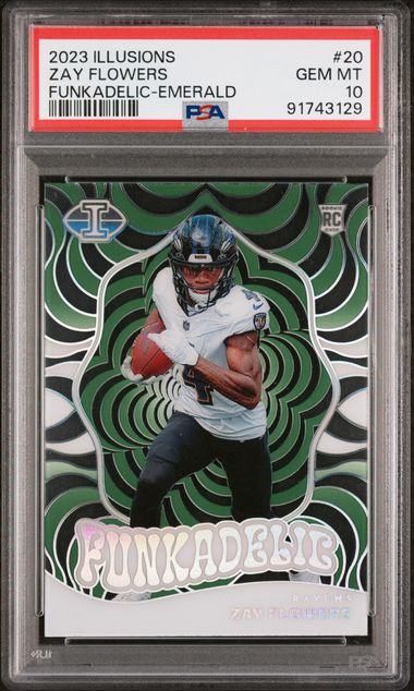 2023 Panini Illusions Funkadelic Emerald #20 Zay Flowers PSA 10 (Rookie) | Eastridge Sports Cards