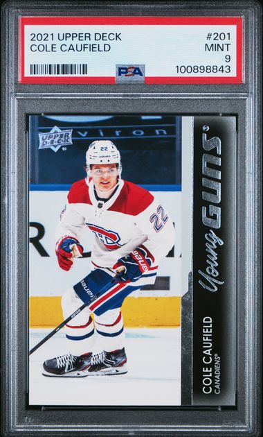 2021-22 Upper Deck #201 Cole Caufield PSA 9 (Rookie) | Eastridge Sports Cards