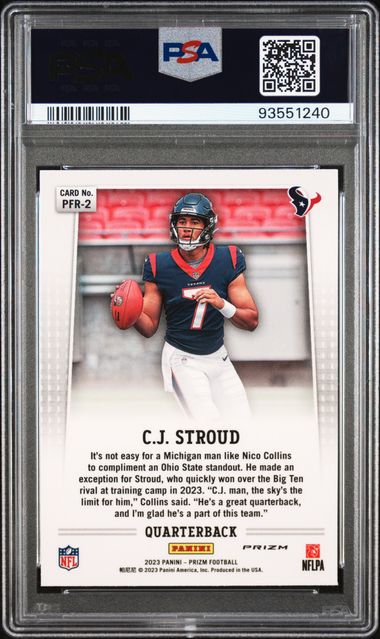 2023 Panini Prizm Prizm Flashback Rookie #PFR2 CJ Stroud PSA 9 (Rookie) | Eastridge Sports Cards