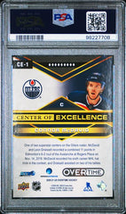 2020-21 Upper Deck Overtime Center of Excellence Red Rainbow #CE1 Connor McDavid #16/25 PSA 8 | Eastridge Sports Cards