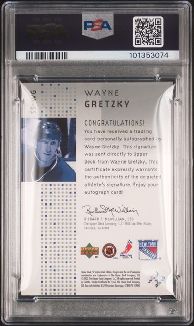 2002-03 SP Game Used Signature Style #SS-WG Wayne Gretzky PSA 8 | Eastridge Sports Cards