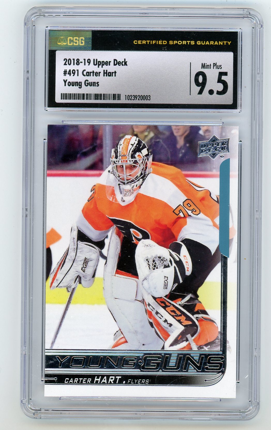 2018-19 Upper Deck #491 Carter Hart CSG 9.5 (Rookie) | Eastridge Sports Cards