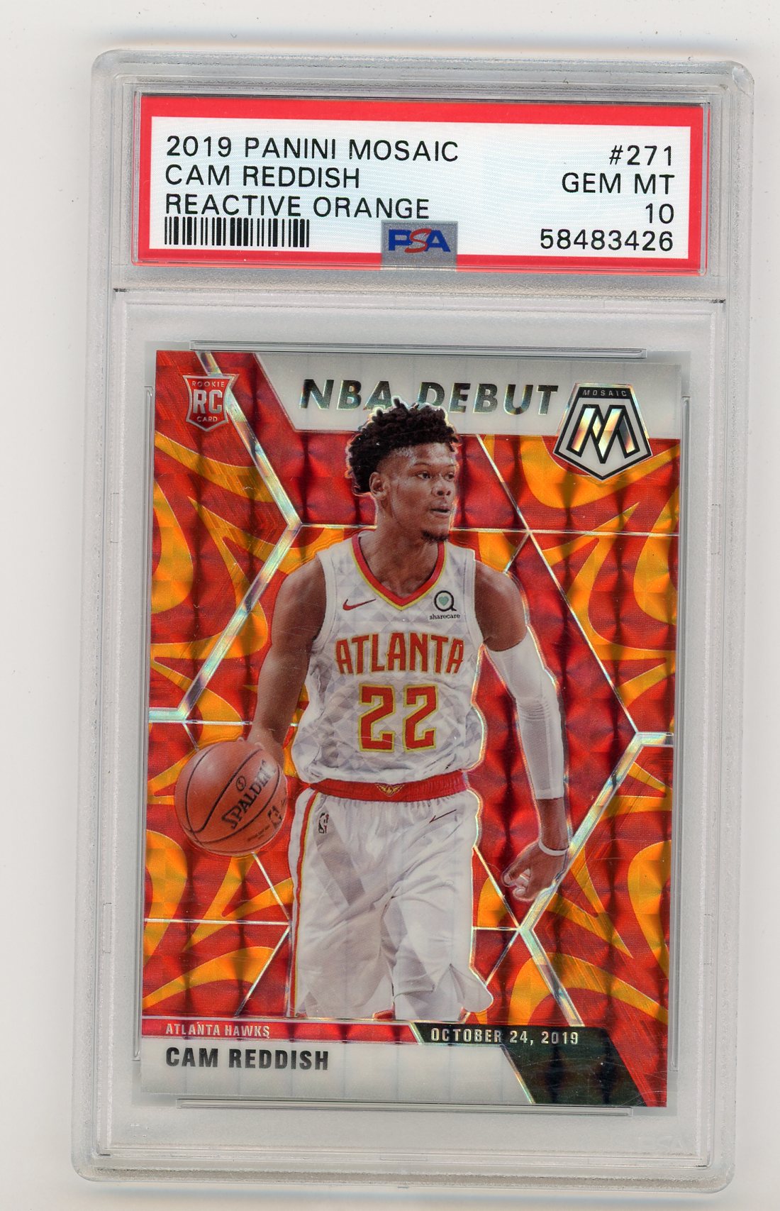 2019-20 Panini Mosaic Reactive Orange #271 Cam Reddish PSA 10 (Rookie) | Eastridge Sports Cards