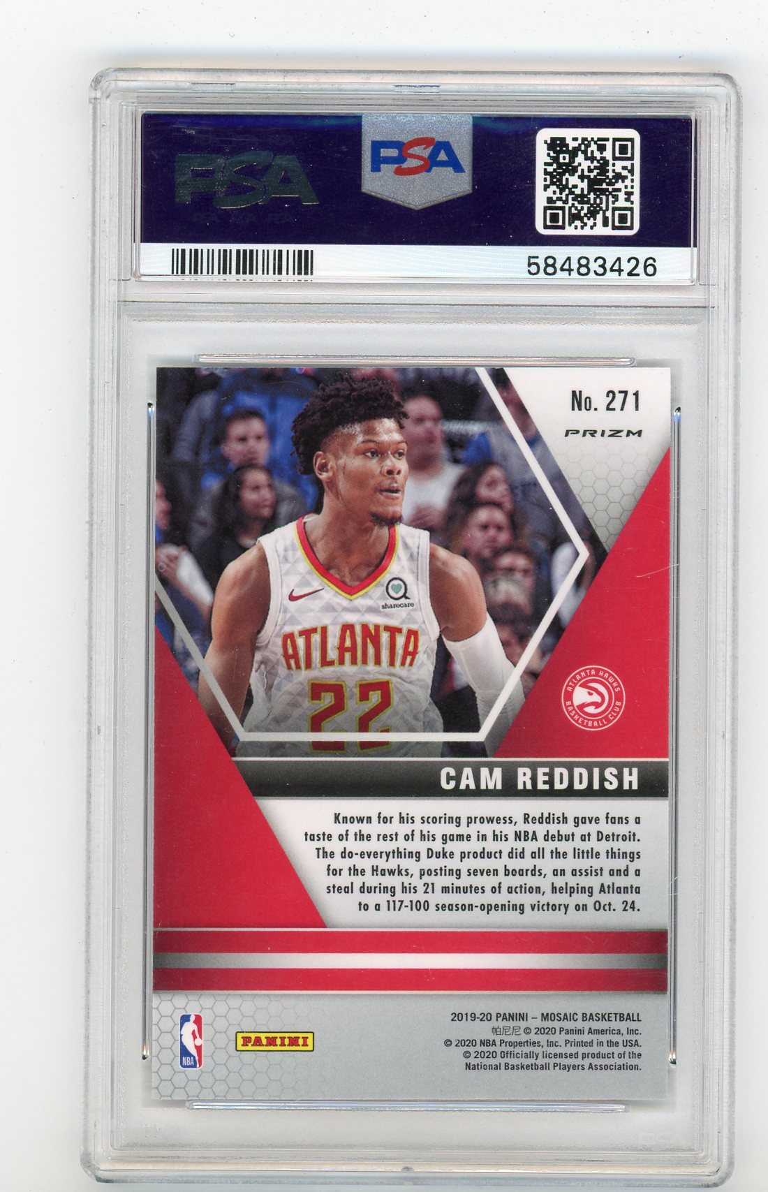 2019-20 Panini Mosaic Reactive Orange #271 Cam Reddish PSA 10 (Rookie) | Eastridge Sports Cards