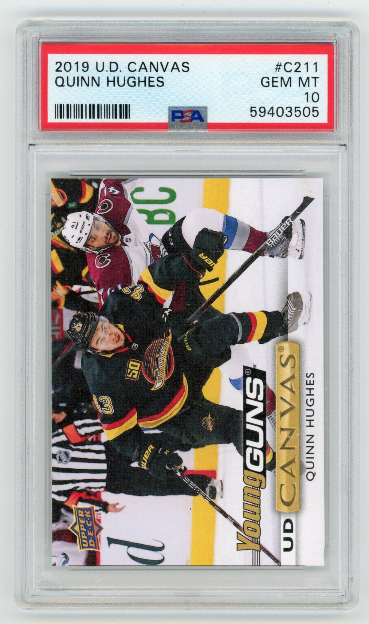 2019-20 Upper Deck Canvas #C211 Quinn Hughes PSA 10 (Rookie) | Eastridge Sports Cards