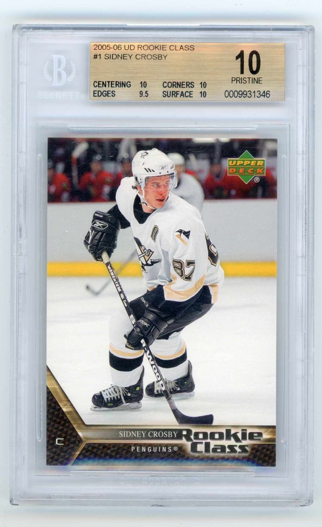 2005-06 UD Rookie Class #1 Sidney Crosby BGS 10 (Rookie) | Eastridge Sports Cards