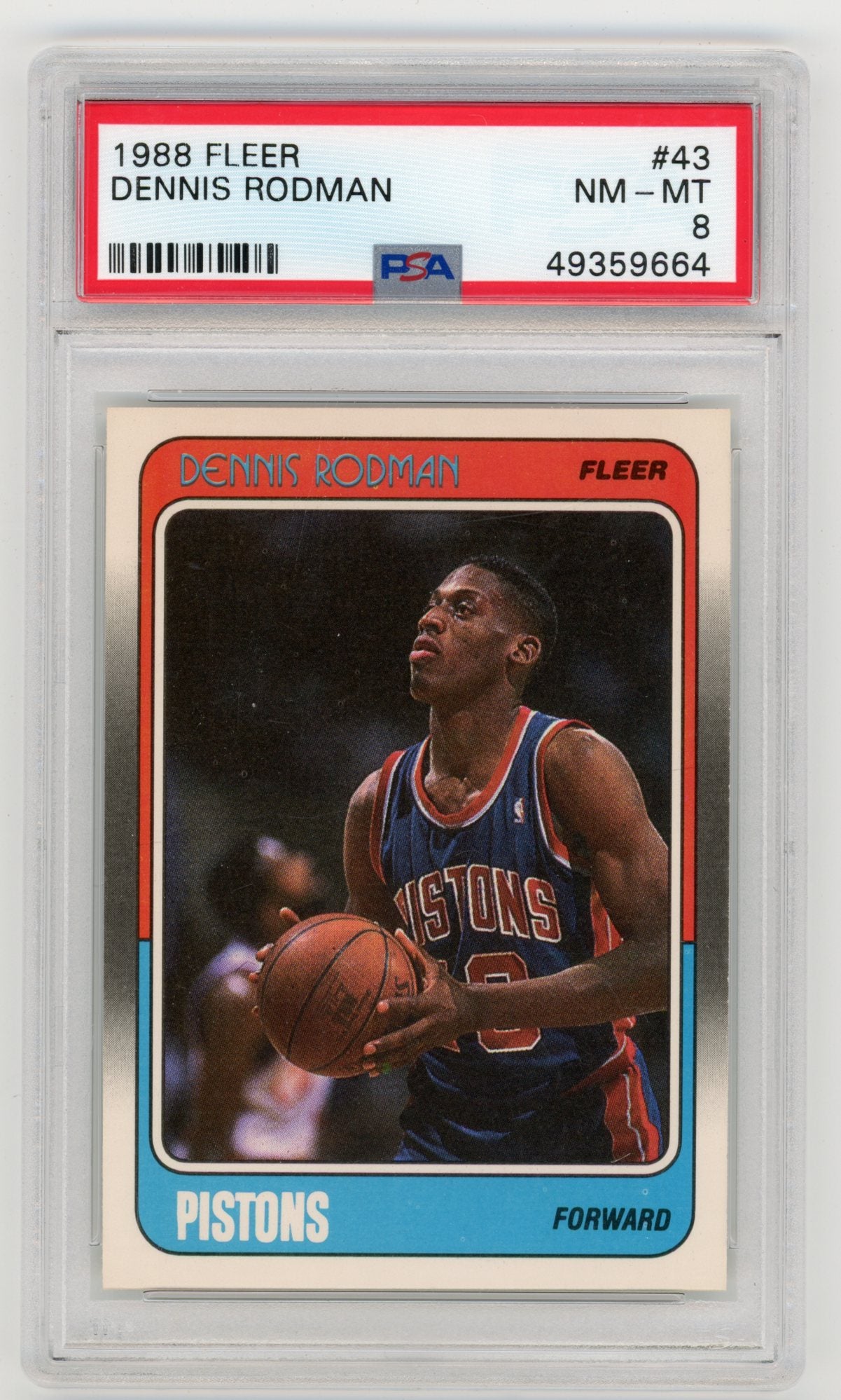 1988-89 Fleer #43 Dennis Rodman PSA 8 (Rookie) | Eastridge Sports Cards