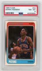 1988-89 Fleer #43 Dennis Rodman PSA 8 (Rookie) | Eastridge Sports Cards