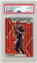 2020 Panini Mosaic Red Mosaic #261 Joe Burrow PSA 10 (Rookie) | Eastridge Sports Cards