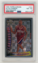 1996-97 Topps Chrome Youthquake #YQ1 Allen Iverson PSA 8 (Rookie) | Eastridge Sports Cards