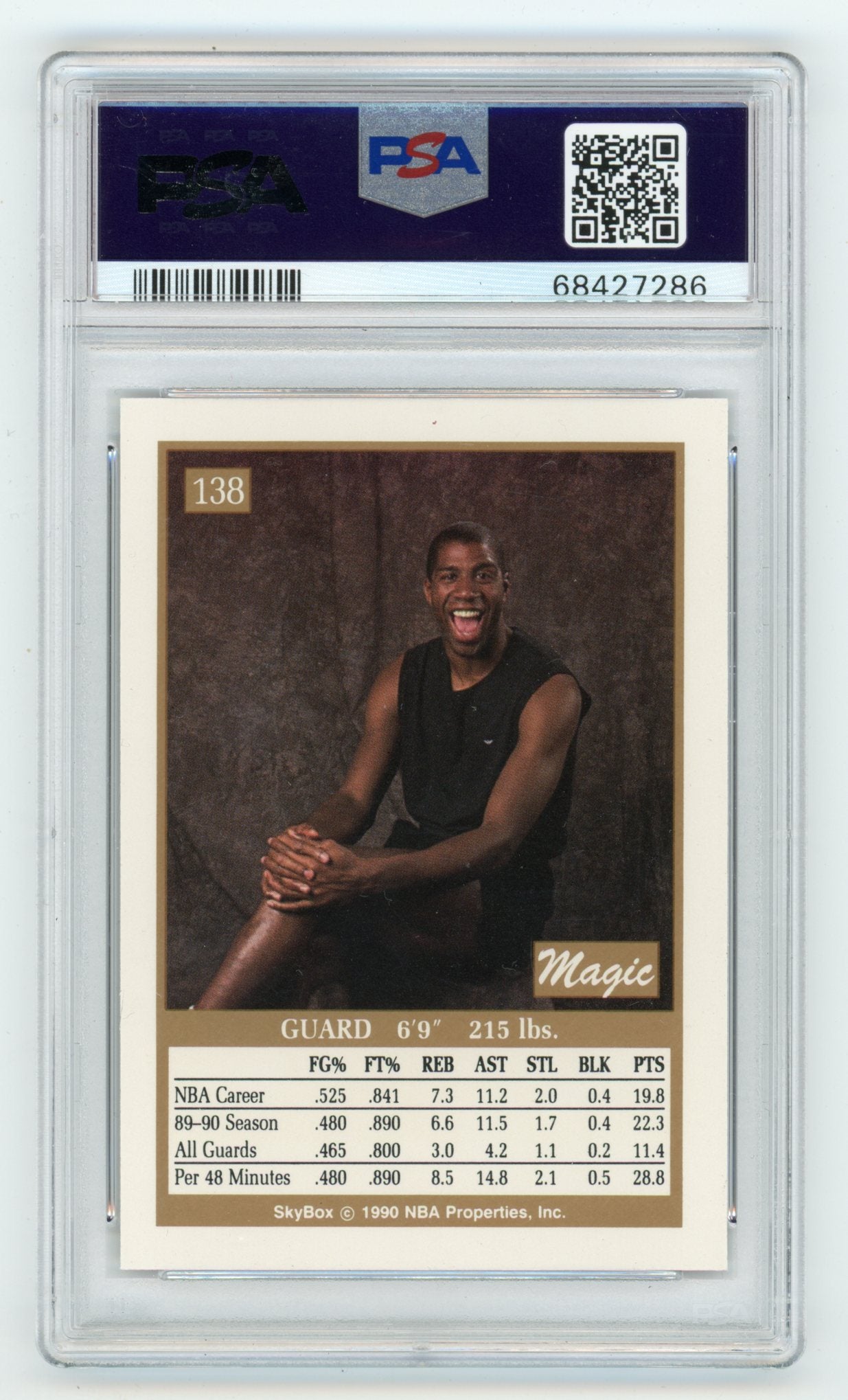 1990-91 SkyBox #138 Magic Johnson PSA 9 | Eastridge Sports Cards