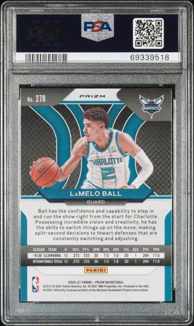 2020-21 Panini Prizm Prizms Silver #278 LaMelo Ball PSA 10 (Rookie) | Eastridge Sports Cards