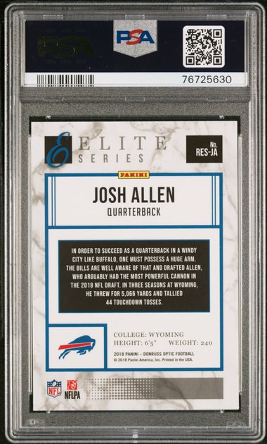 2018 Donruss Optic Rookie Elite Series #JA Josh Allen PSA 9 (Rookie) | Eastridge Sports Cards