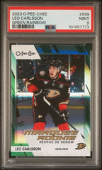 2023-24 O-Pee-Chee Rainbow Green #599 Leo Carlsson #27/33 PSA 9 (Rookie) | Eastridge Sports Cards