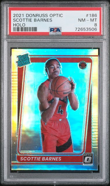 2021-22 Donruss Optic Holo #186 Scottie Barnes PSA 8 (Rookie) | Eastridge Sports Cards