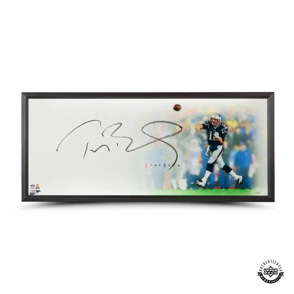 Tom Brady Autographed The Show “Epic” 46 x 20 Framed (Upper Deck Authenticated) | Eastridge Sports Cards
