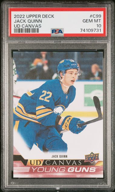 2022-23 Upper Deck UD Canvas #C99 Jack Quinn PSA 10 (Rookie) | Eastridge Sports Cards