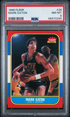 1986-87 Fleer #28 Mark Eaton PSA 8 (Rookie) | Eastridge Sports Cards