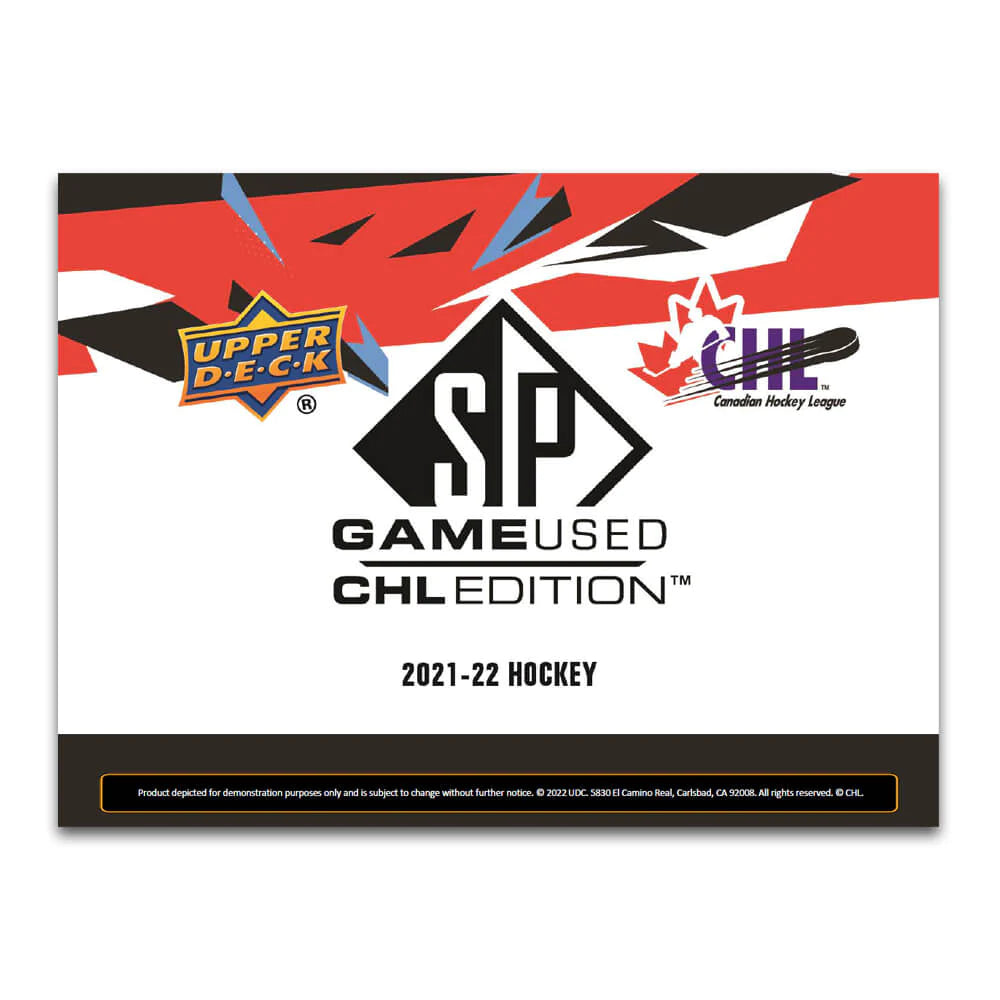 2021-22 Upper Deck SP Game Used CHL Edition Hobby Box | Eastridge Sports Cards