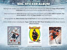 2022-23 Topps Hockey NHL Sticker Packet | Eastridge Sports Cards